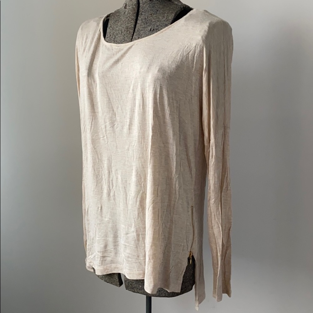 Beige long sleeved top